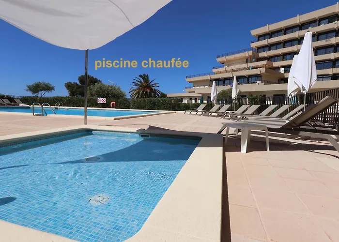 T2 Avec Piscine Chauffee - Vue Exceptionnelle Sur La Mer - Parking & Wifi - Plage A 50M 公寓 *